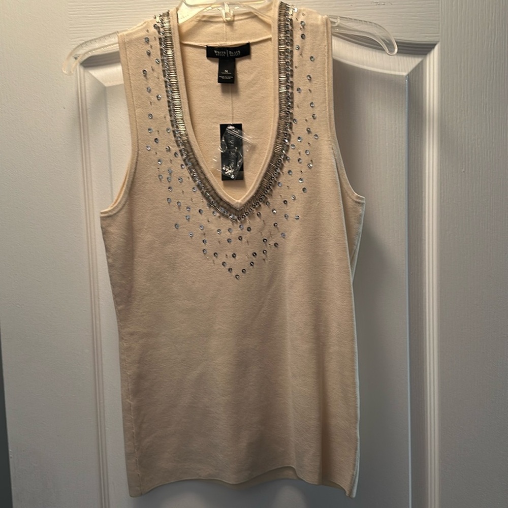 White House black market. Women’s beaded top. Size M